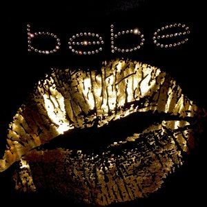 BEBE ladies black gold foil bling long sleeve top